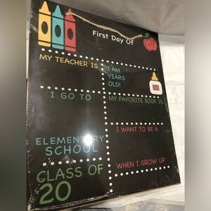 2pack ‘My First Day of‎ School’ personalized Chalkboard for back to school stand